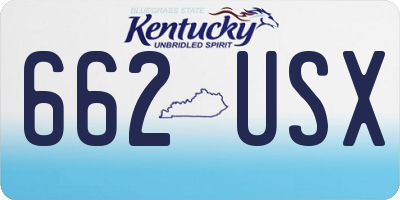 KY license plate 662USX