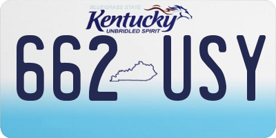 KY license plate 662USY