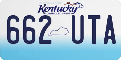 KY license plate 662UTA