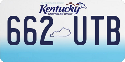 KY license plate 662UTB
