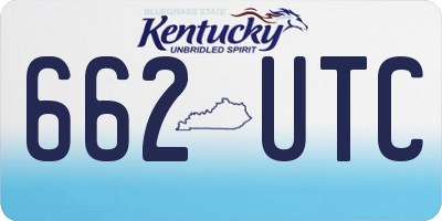 KY license plate 662UTC