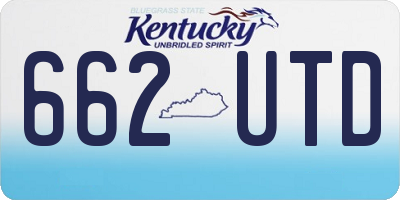 KY license plate 662UTD
