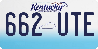 KY license plate 662UTE