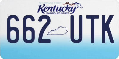 KY license plate 662UTK