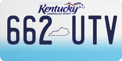 KY license plate 662UTV