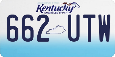 KY license plate 662UTW