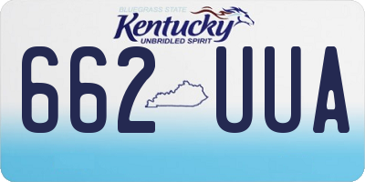 KY license plate 662UUA