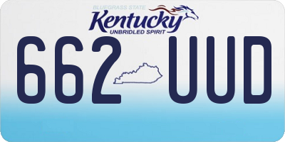 KY license plate 662UUD