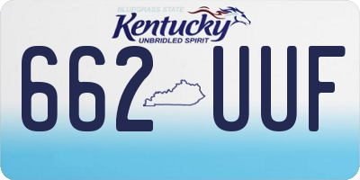 KY license plate 662UUF