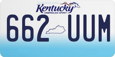 KY license plate 662UUM