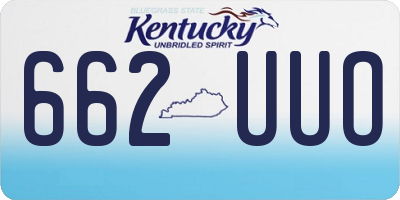 KY license plate 662UUO