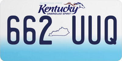 KY license plate 662UUQ