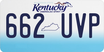 KY license plate 662UVP