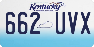 KY license plate 662UVX