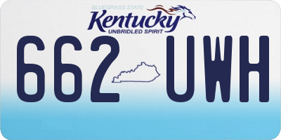 KY license plate 662UWH