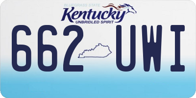 KY license plate 662UWI