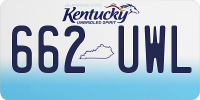 KY license plate 662UWL