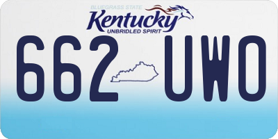 KY license plate 662UWO