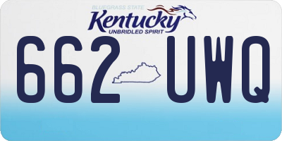 KY license plate 662UWQ