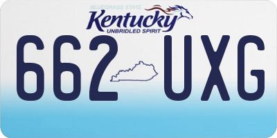 KY license plate 662UXG