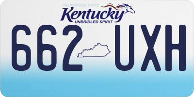 KY license plate 662UXH