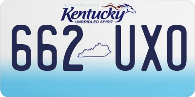 KY license plate 662UXO