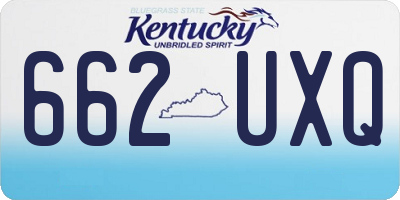 KY license plate 662UXQ