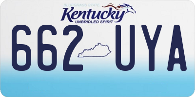 KY license plate 662UYA