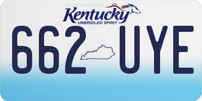 KY license plate 662UYE