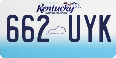 KY license plate 662UYK