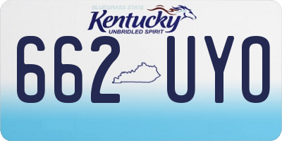 KY license plate 662UYO