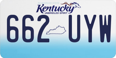 KY license plate 662UYW