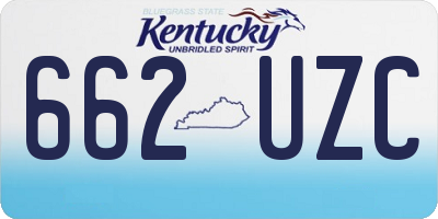 KY license plate 662UZC
