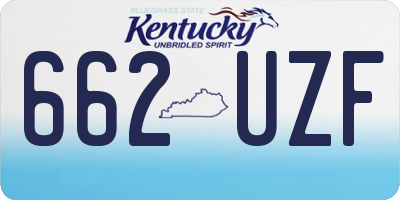 KY license plate 662UZF
