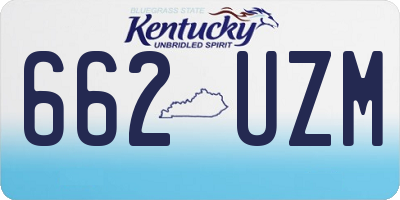 KY license plate 662UZM