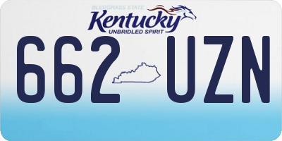 KY license plate 662UZN