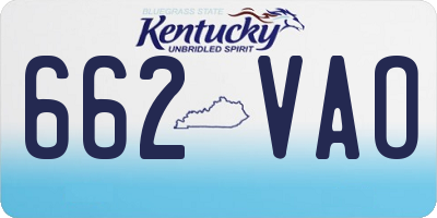 KY license plate 662VAO