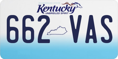 KY license plate 662VAS