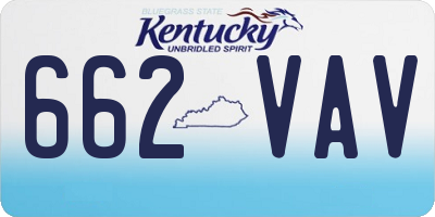 KY license plate 662VAV