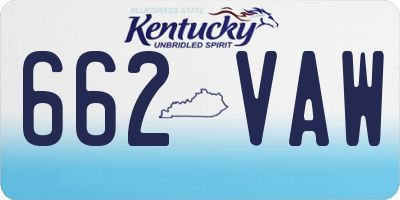 KY license plate 662VAW
