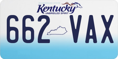 KY license plate 662VAX