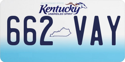KY license plate 662VAY