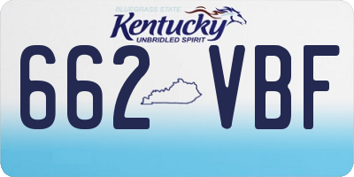 KY license plate 662VBF