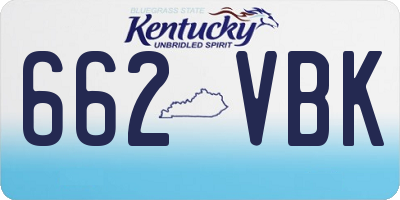 KY license plate 662VBK