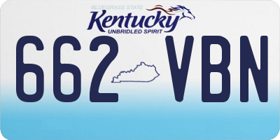 KY license plate 662VBN
