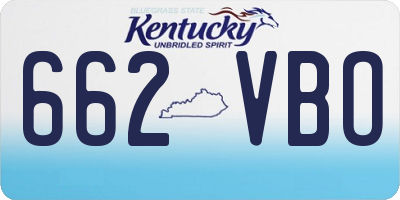 KY license plate 662VBO