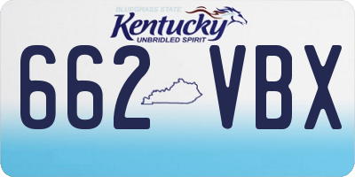 KY license plate 662VBX