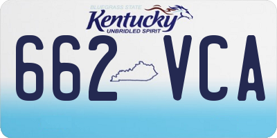 KY license plate 662VCA