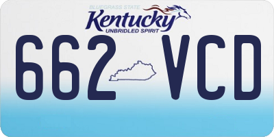 KY license plate 662VCD