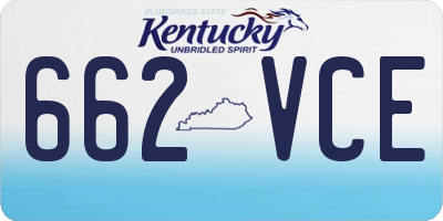 KY license plate 662VCE